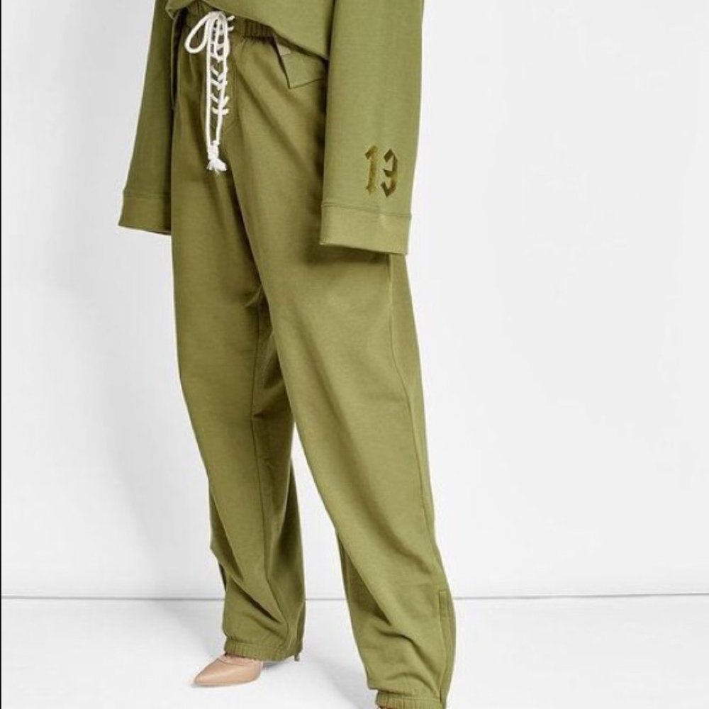 NWT Puma Fenty By Rihanna Green Super Fly Lace Up Sweatpants, Size XS
